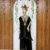 C585 245 Georgette With Zari Embroidery Hand work Indo Western Wholesale Supplier