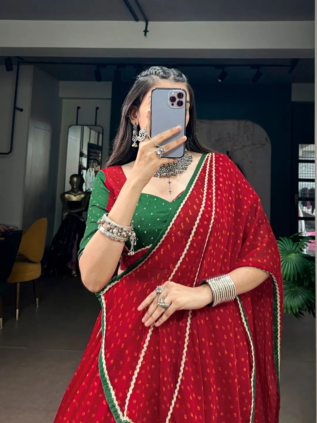 Latest WMN 1762 Dola Silk With Gotta Work Bandhej Navratri Lehenga Choli Wholesale 2026