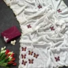WMS Georgeete With Butterfly Handwork Saree Wholesale Supplie