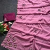 WMS Georgeete With Butterfly Handwork Saree Wholesale Supplie