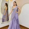 BDB 68 Crep Silk With Embroidey Work Ready To Wear Saree Wholesale