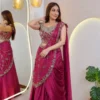 BDB 68 Crep Silk With Embroidey Work Ready To Wear Saree Wholesale