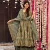 FFD Rayon Chanderi Anarkali Pent Dupatta Set Wholesale
