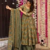 FFD Rayon Chanderi Anarkali Pent Dupatta Set Wholesale