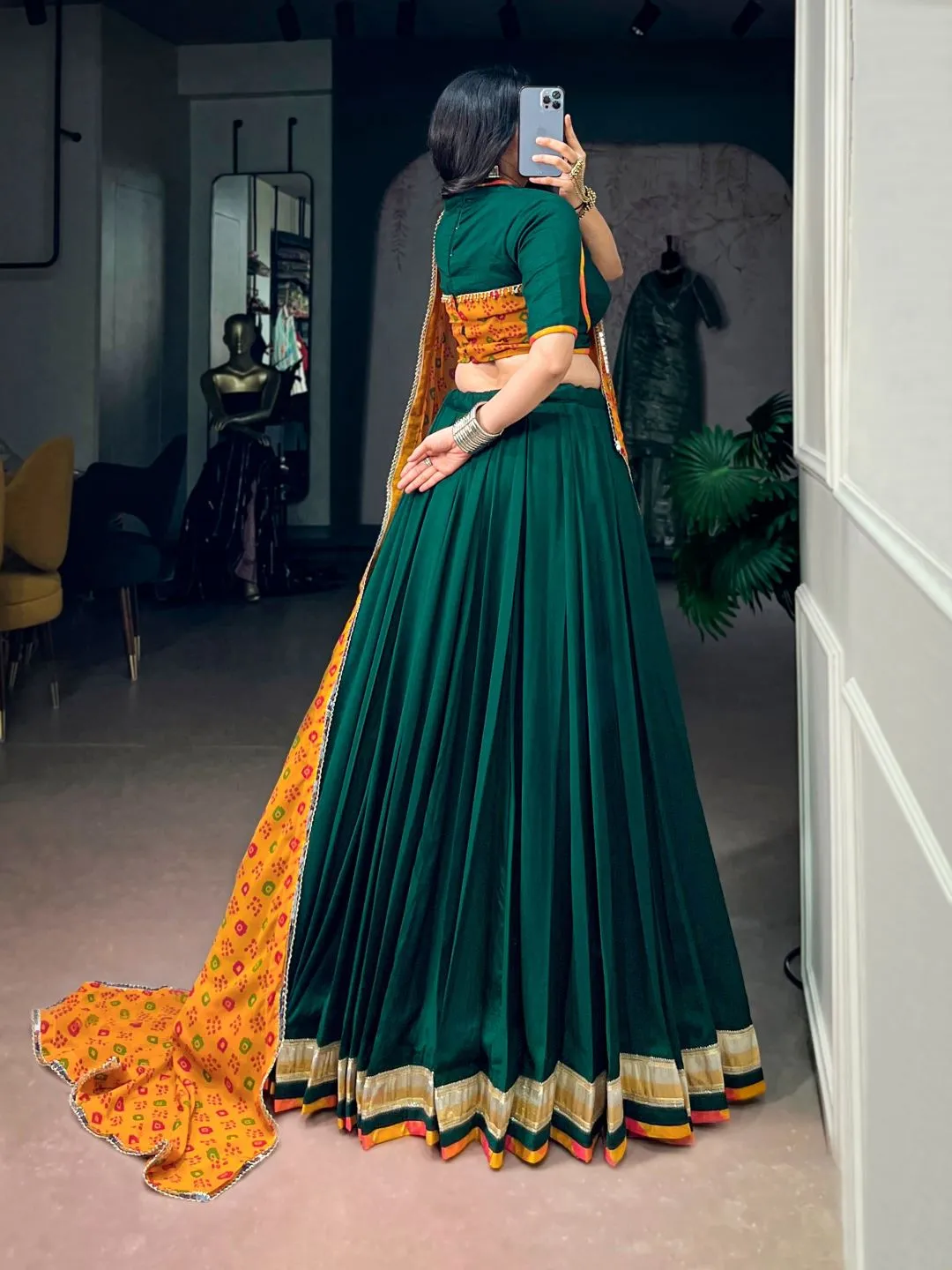 WMN 1761 Georgette With Bandhani Navratri Lehenga Collection Wholesale