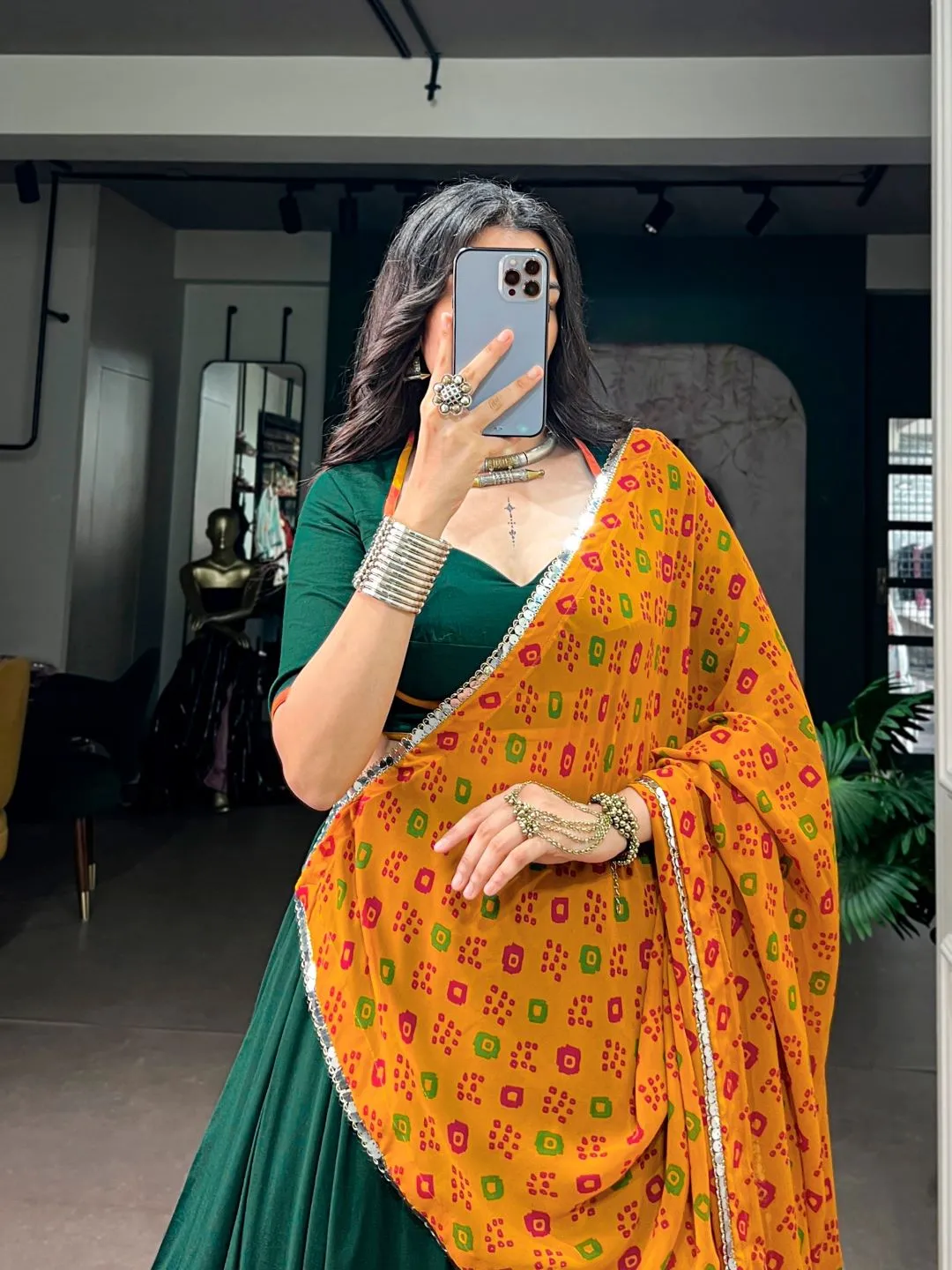 WMN 1761 Georgette With Bandhani Navratri Lehenga Collection Wholesale