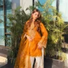 Latest C585 1494 heavy Organza Embroidery Work Kurti Plazzo Dupatta Set Wholesale 2026