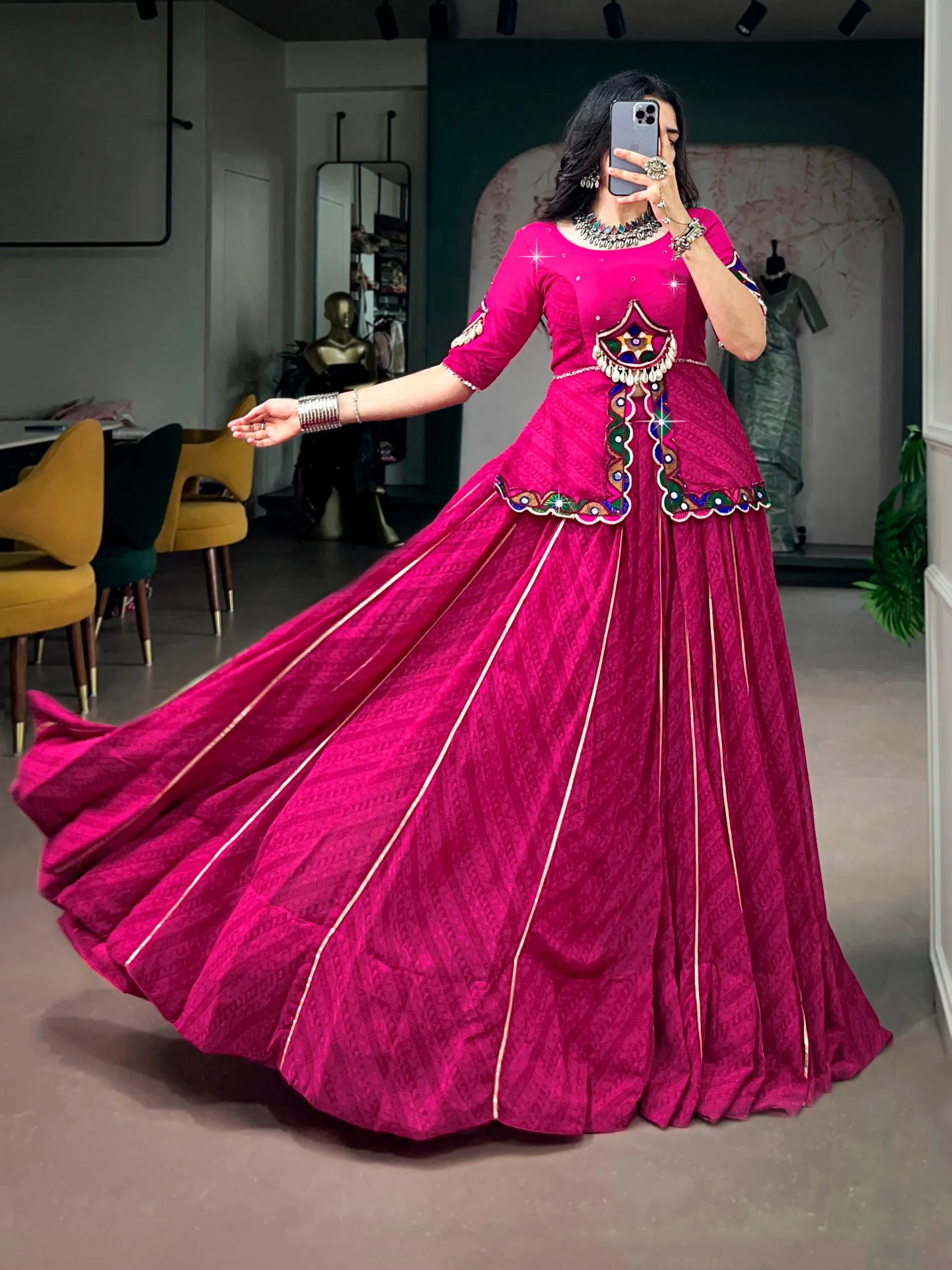 WMN 1780 Navratri Georgette Printed Chaniya Choli Wholesale
