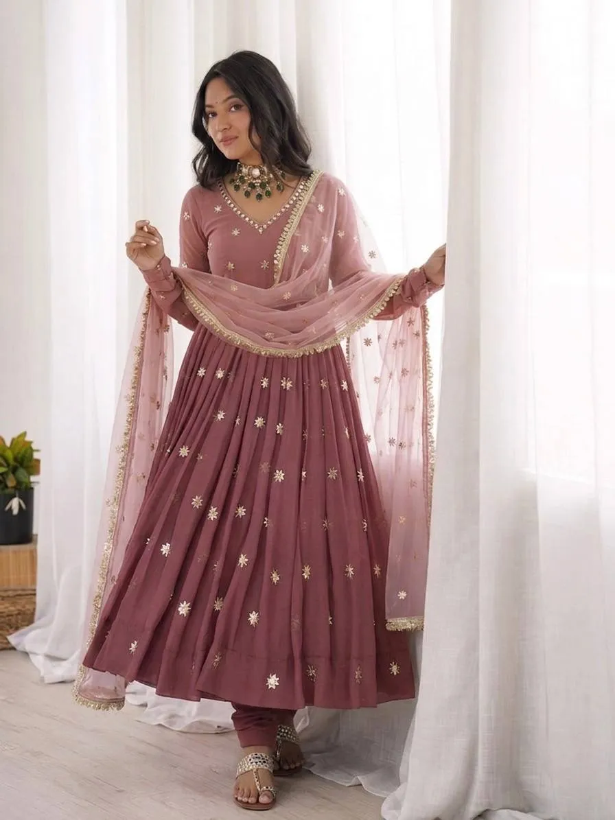 Stylish Sabina 5313 Faux Georgette Anarkali Kurti Pant Dupatta 2026