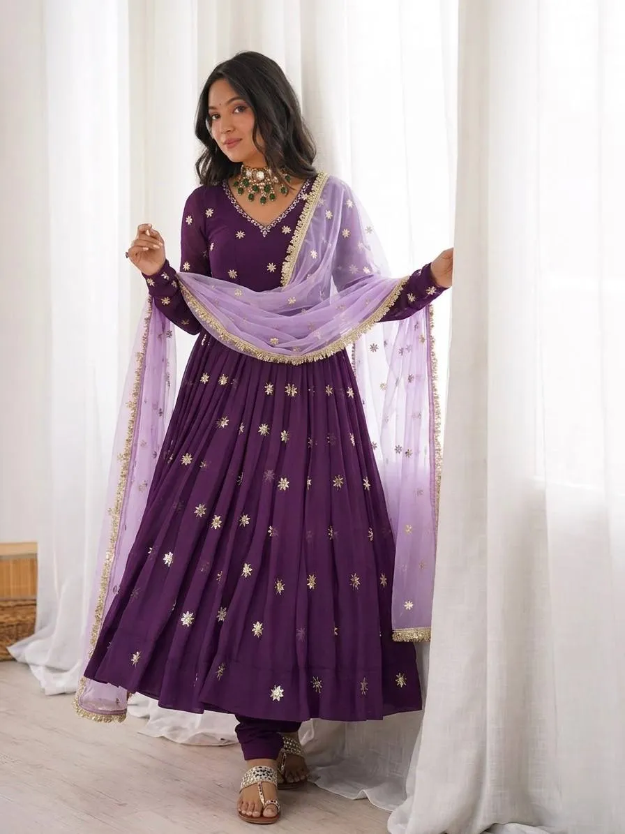 Stylish Sabina 5313 Faux Georgette Anarkali Kurti Pant Dupatta 2026