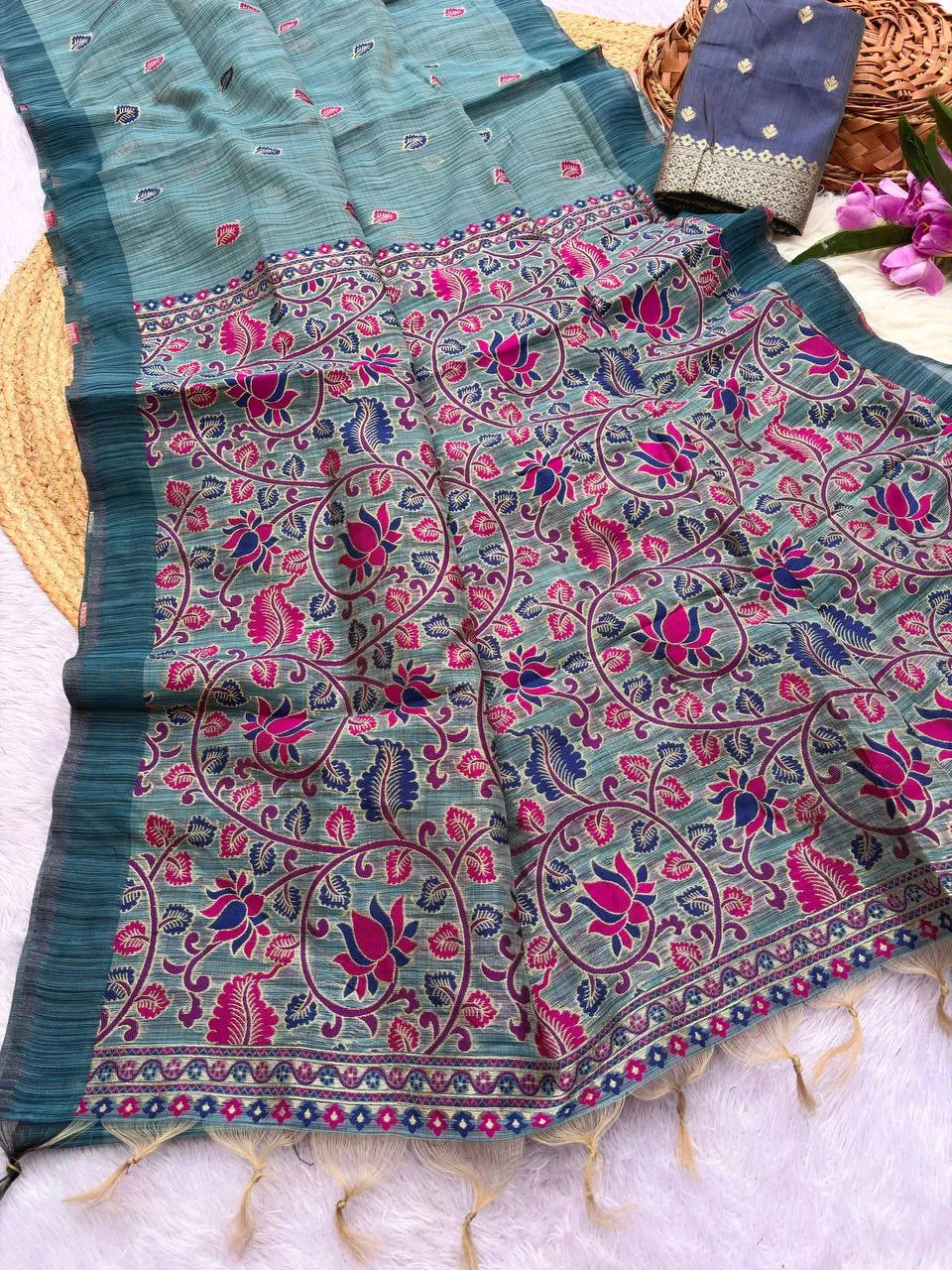 Beautiful MHV Pure Jamadani Silk Saree wholesaler Supplier 2026