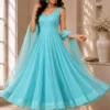 SWT 287 Georgette With Real Mirror Work Anarkali Gown Wholesale Surat