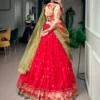 WMN 2063 Jacquard Silk Paithani Zari Work Lehenga Choli Wholesale