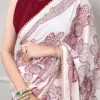 Stylish WMN 7407 Satin Silk with Pearl Lace Border Saree Wholesale 2026