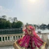 C585 198 heavy Muslin cotton With Mirror Work Navratri Lehenga Choli Wholesale
