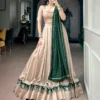 WMN 1770 Chanderi Embroidered and Mirror Work Navratri Lehenga Choli Wholesale Supplier
