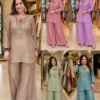 C585 247 Cruncy Silk with Embroidery Work Kurti Koti & Plazzo Set Wholesale - Image 6