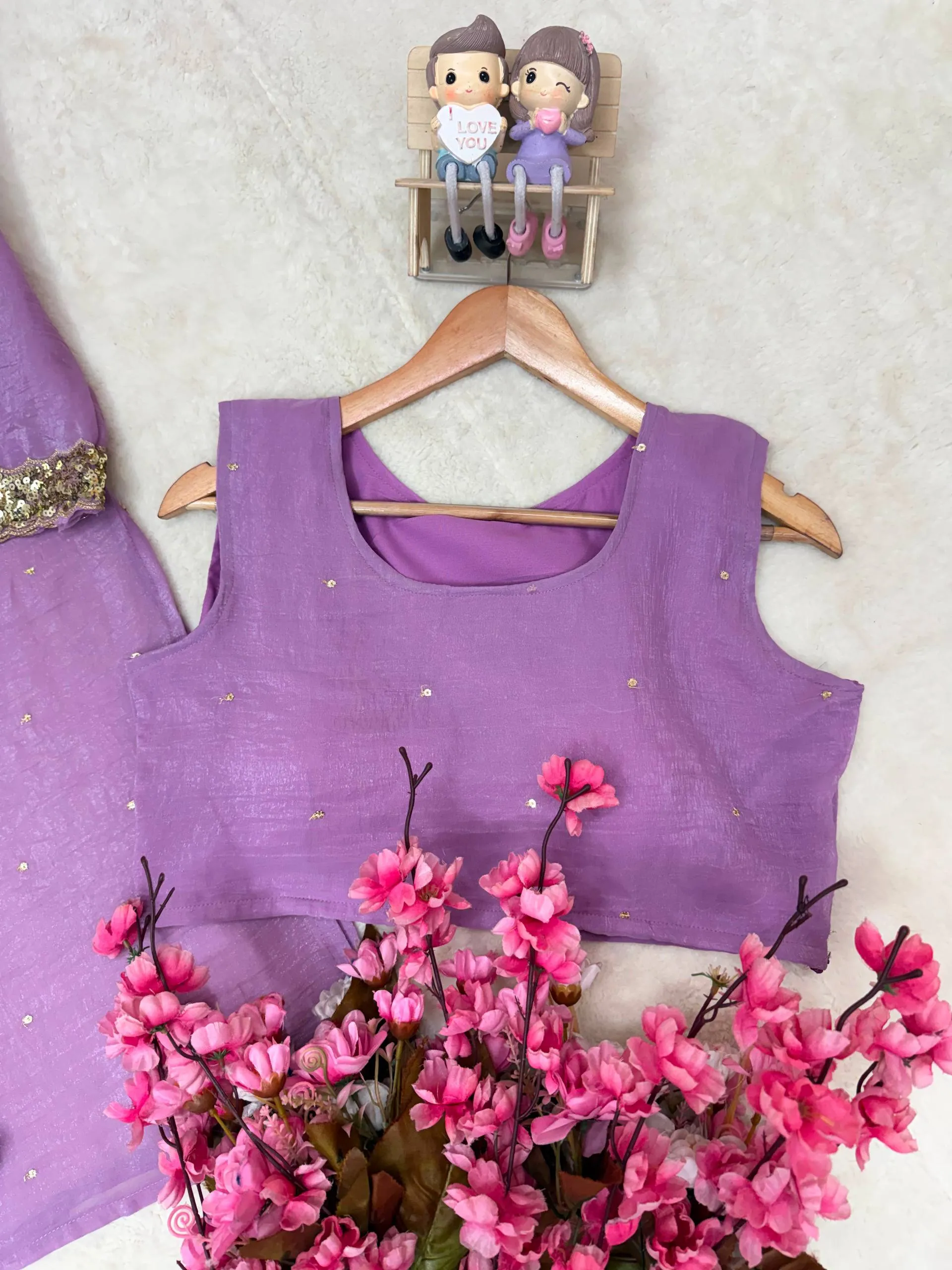 Beautiful C585 247 Cruncy Silk with Embroidery Work Kurti Koti & Plazzo Set Wholesale 2026