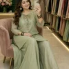 Beautiful C585 247 Cruncy Silk with Embroidery Work Kurti Koti & Plazzo Set Wholesale 2026
