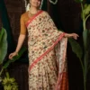 Subh 690 Linen with gold jari border Saree Wholesale Supplier