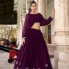 WMN 1118 Georgette and Embroidery Work Co Ord Set Wholesale