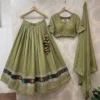 Juhi Pure Vichitra silk Embroidery and Foil Mirror Work Lehenga Choli Wholesale Supplier