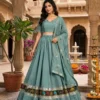 Juhi Pure Vichitra silk Embroidery and Foil Mirror Work Lehenga Choli Wholesale Supplier