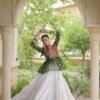 Moni 5082 Kutchi Gamthi Kora Cotton With Bandhni Print work Navratri Lehenga Choli Wholesale