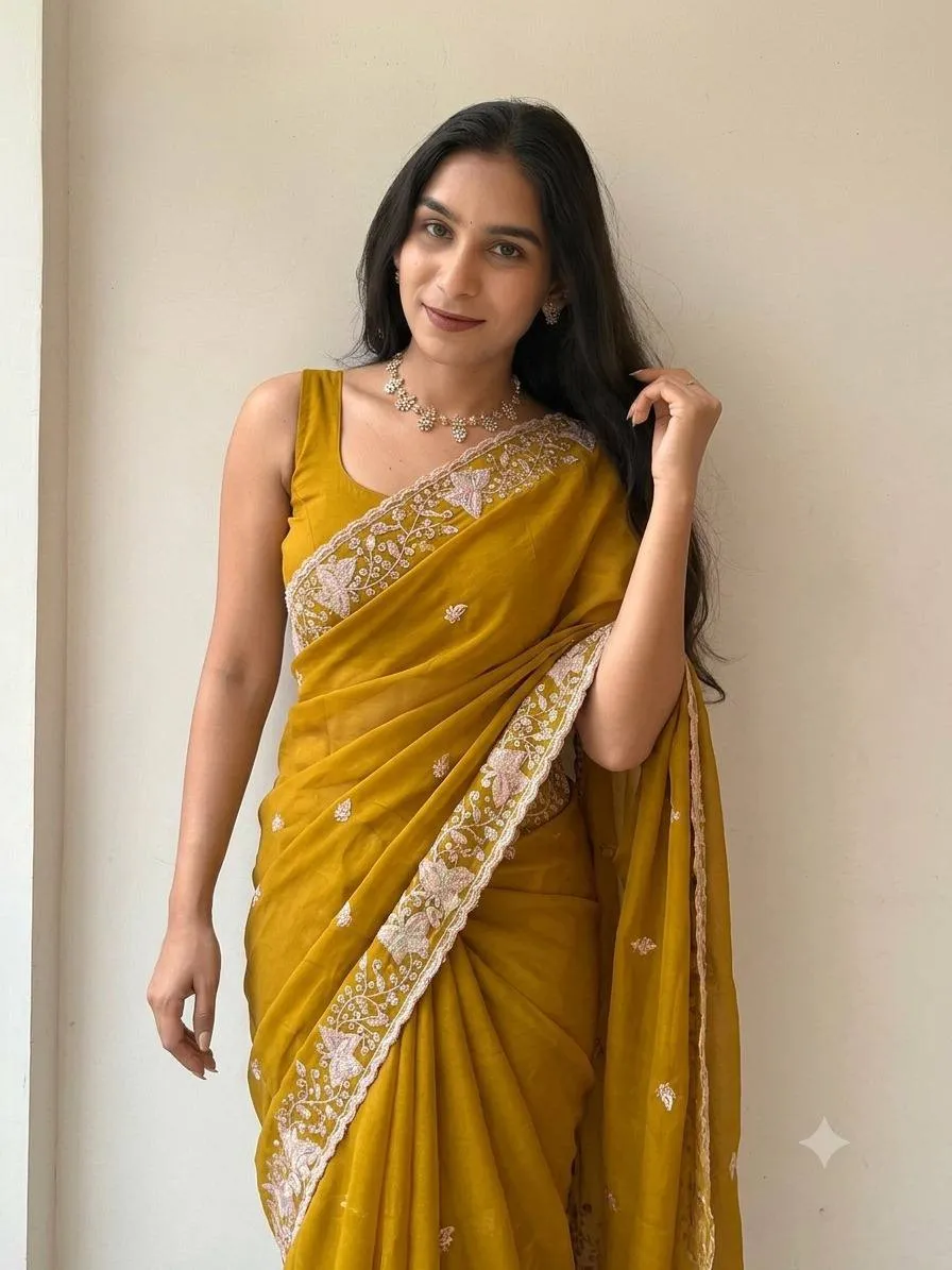 Kusum 903 Georgette With Embroidery Work Saree Wholesale Supplier