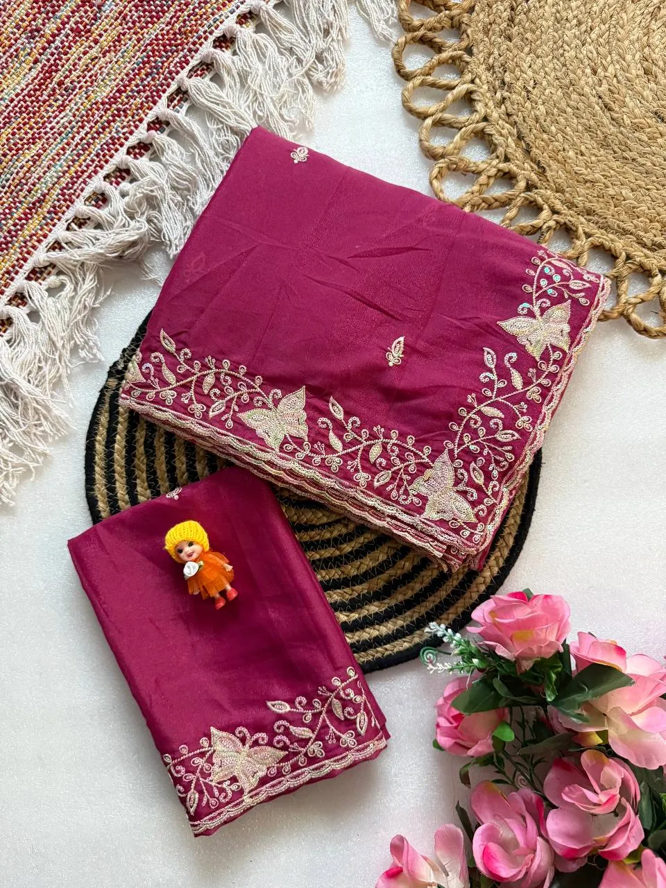 Kusum 903 Georgette With Embroidery Work Saree Wholesale Supplier
