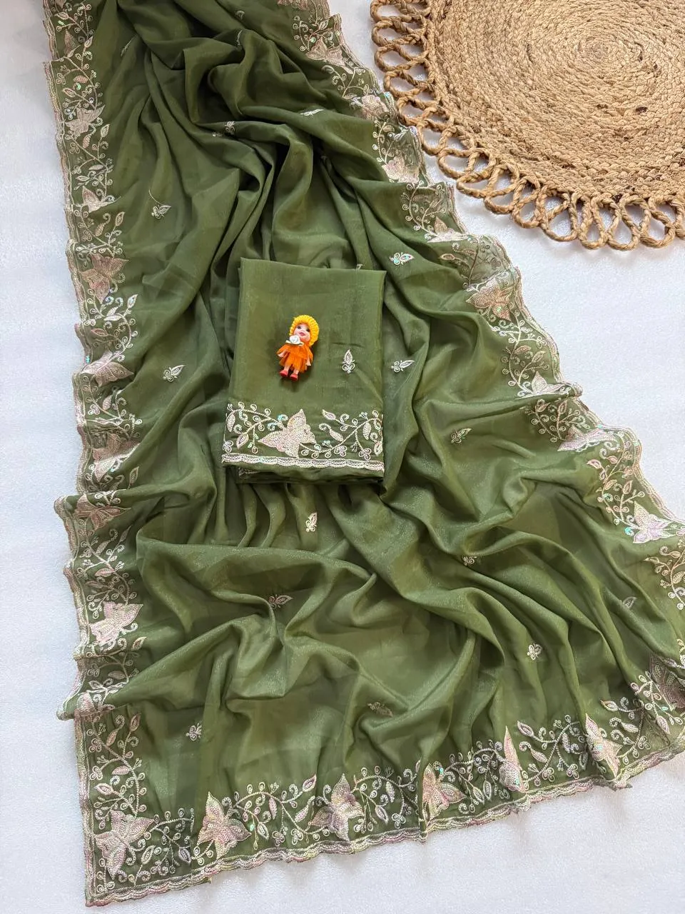 Kusum 903 Georgette With Embroidery Work Saree Wholesale Supplier