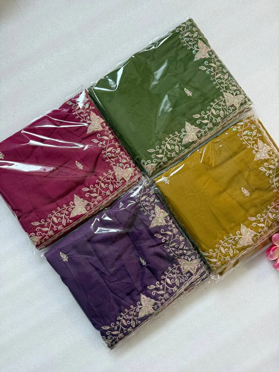 Kusum 903 Georgette With Embroidery Work Saree Wholesale Supplier