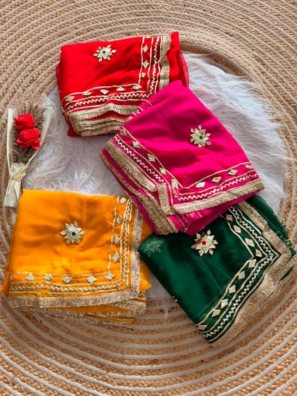 MHV Gotta Pati With Kacha Gotra Work Saree Wholesale