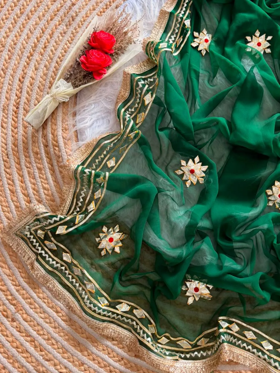 Beautiful MHV Gotta Pati With Kacha Gotra Work Saree Wholesale 2026