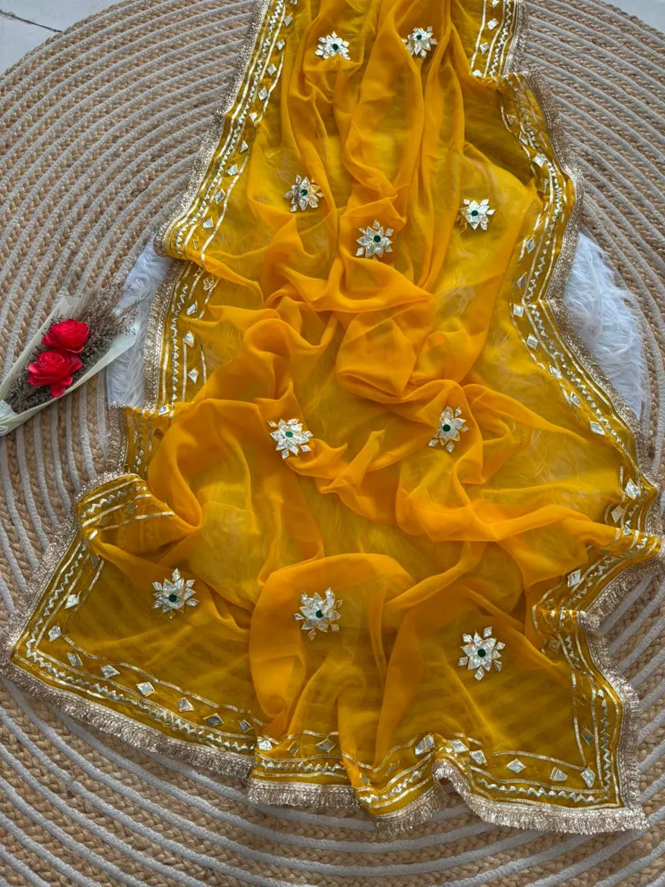 Beautiful MHV Gotta Pati With Kacha Gotra Work Saree Wholesale 2026