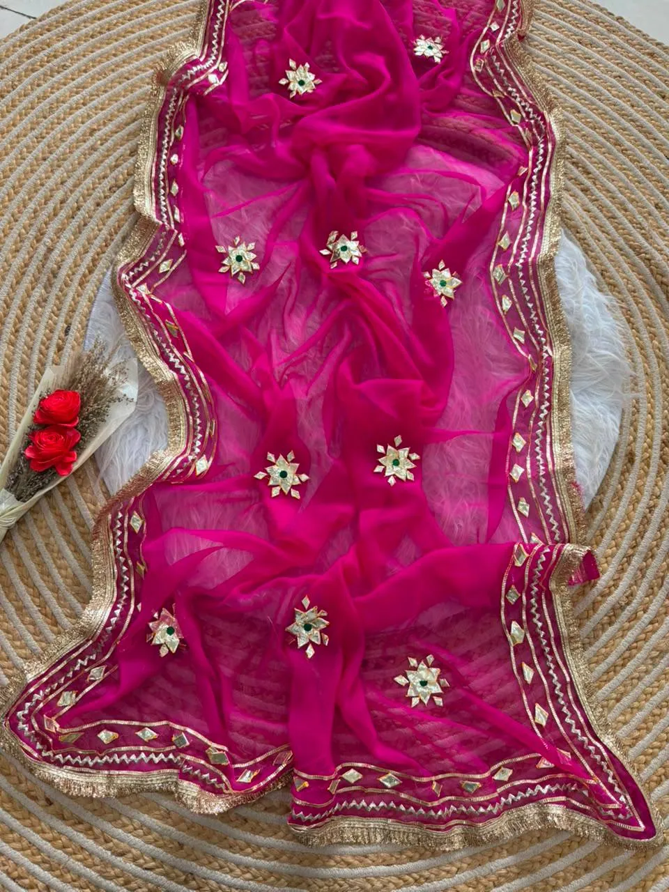 Beautiful MHV Gotta Pati With Kacha Gotra Work Saree Wholesale 2026