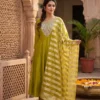 KR 428 Roman Silk With Embroidery Work Kurti Pant Dupatta Set Wholesale