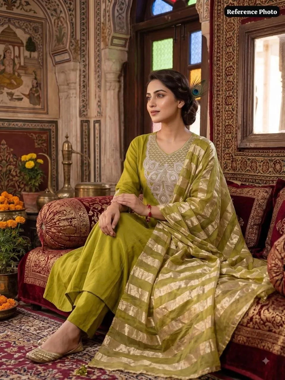 KR 428 Roman Silk With Embroidery Work Kurti Pant Dupatta Set Wholesale