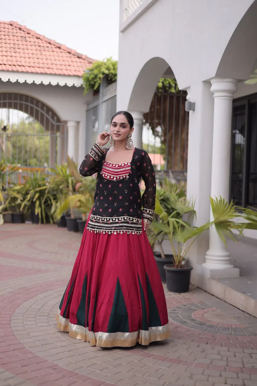 Moni 5076 Rayon with Kutchi Gamthi Work Lehenga Choli Wholesale