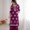 Buy SS2016 Rayon Chikankari Kurti with Plazzo Set Wholesale Supplier 2026