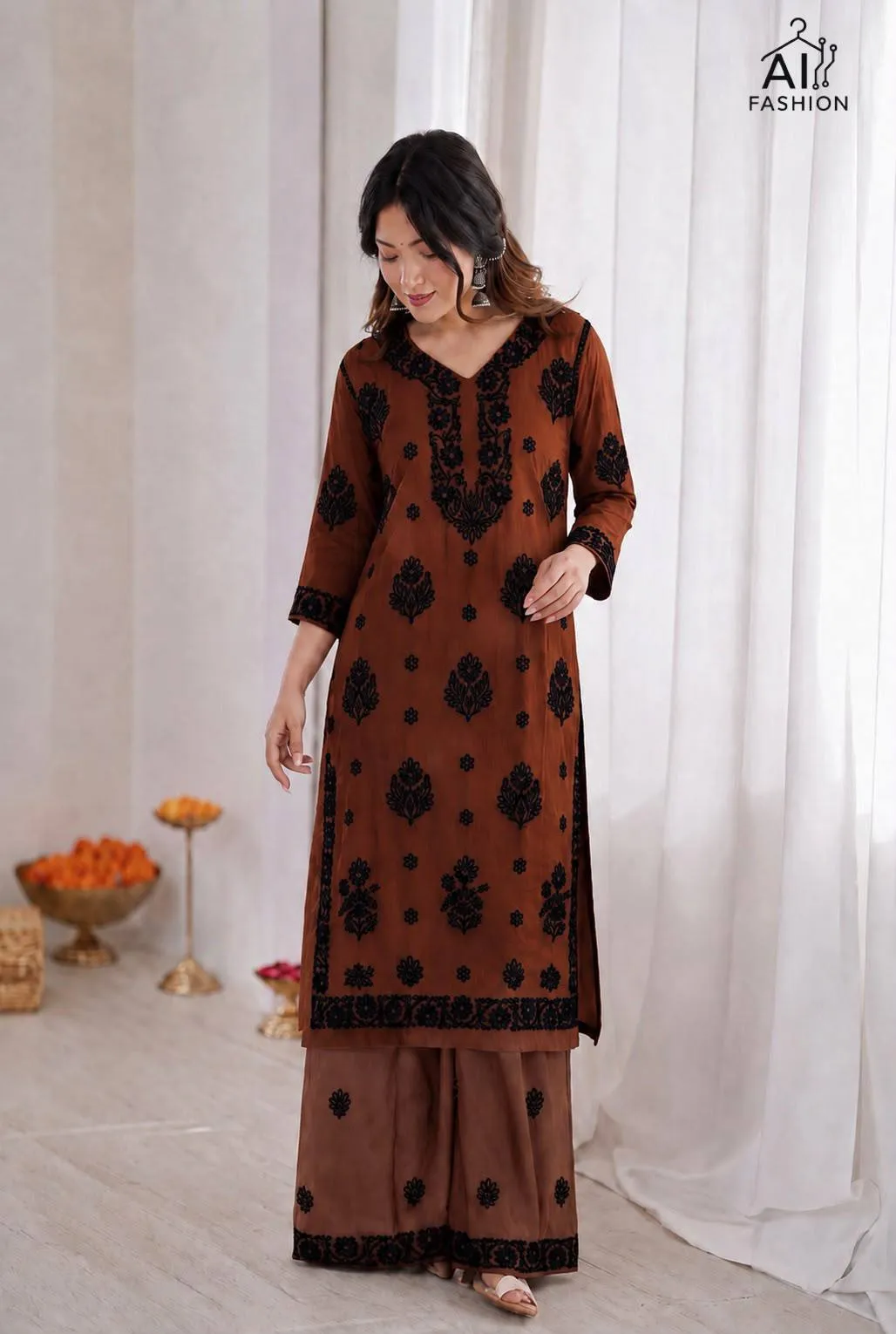Buy SS2016 Rayon Chikankari Kurti with Plazzo Set Wholesale Supplier 2026