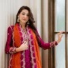 C585 1496 Chinon Embroidery & Chakri Stone Work Kurti Plazzo and Dupatta Set Wholesale