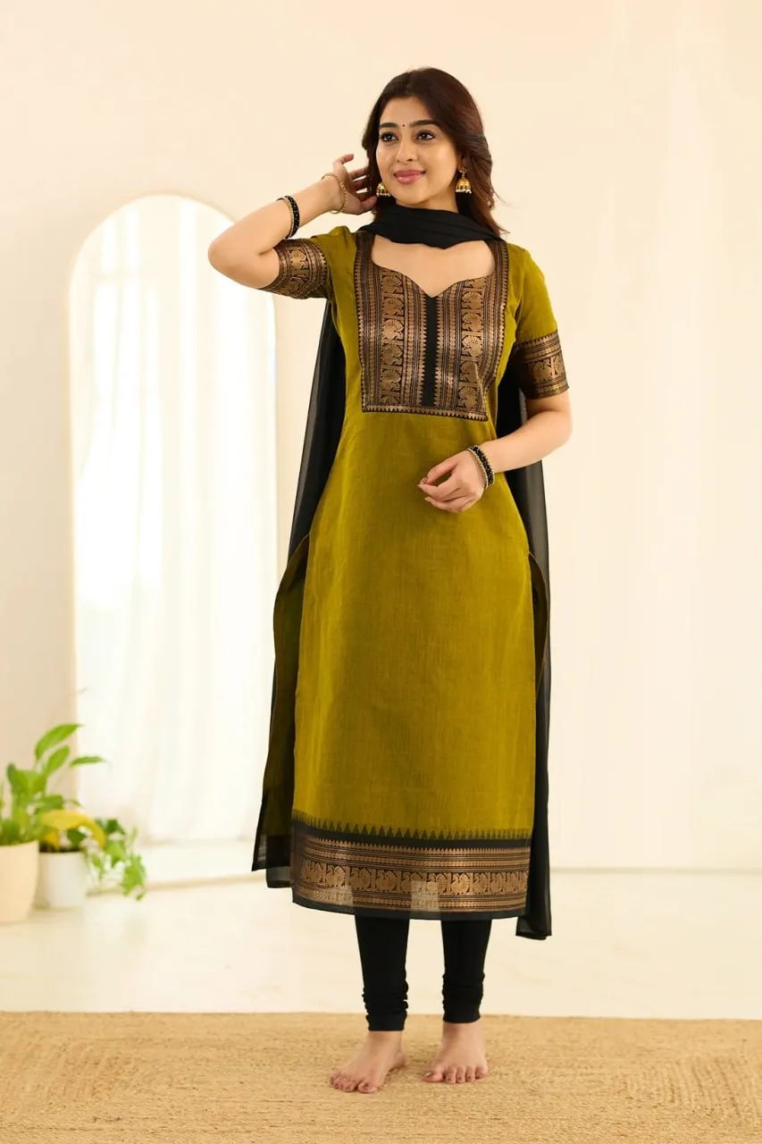 LFK 7032 Kanchi Cotton Kurta Dupatta Set Wholesale Supplier