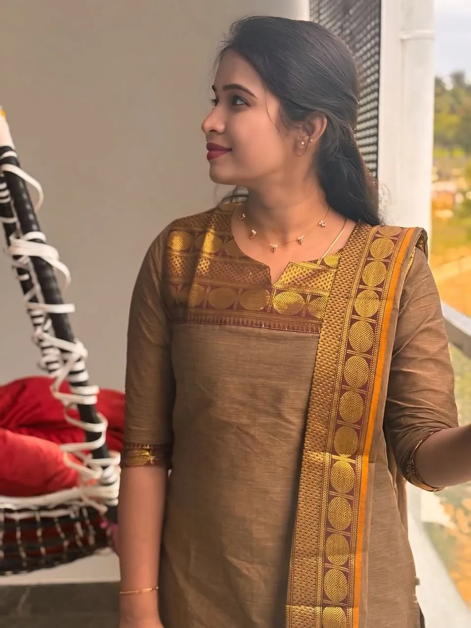 LFK 7025 Kanchi Cotton South Indian Kurta Dupatta Set Wholesale