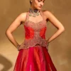 BDB 85 Chinon Silk and Embroidery Sequins Work Indo Western Wholesale