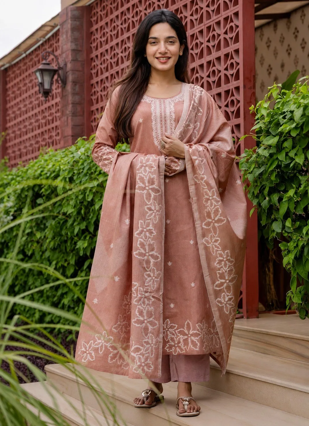 FFD 60 Cotton Kurti Pant Dupatta Set Wholesale Supplier