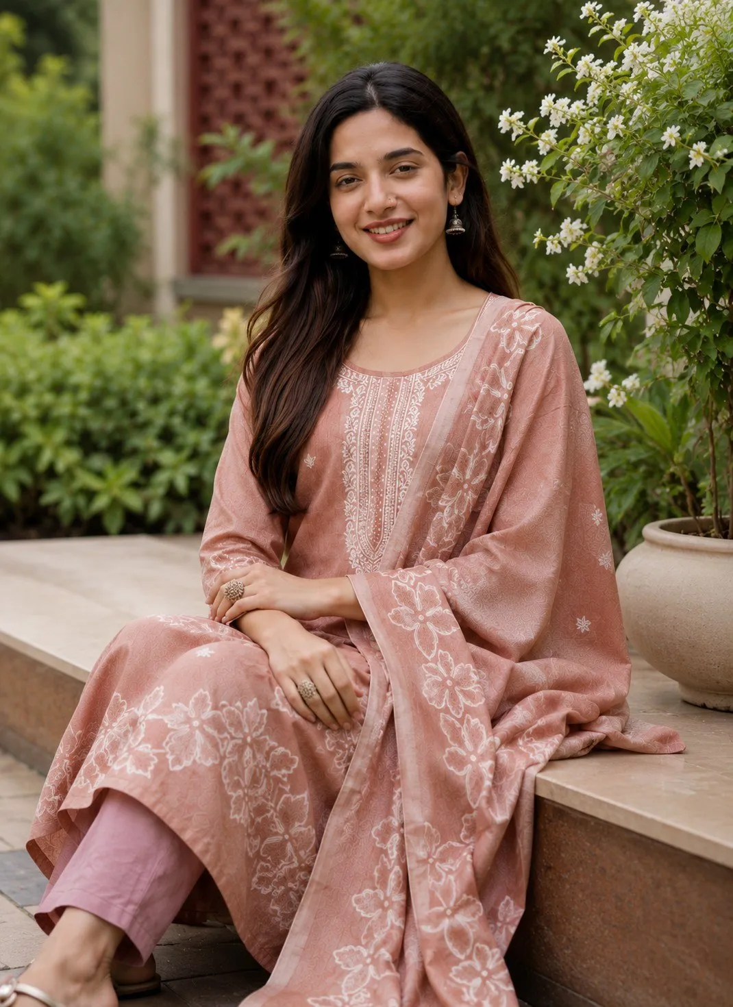 FFD 60 Cotton Kurti Pant Dupatta Set Wholesale Supplier