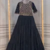 Mohini 9346 Kora Cotton Embroidery with Gota patti & Mirror Work Gown Wholesale