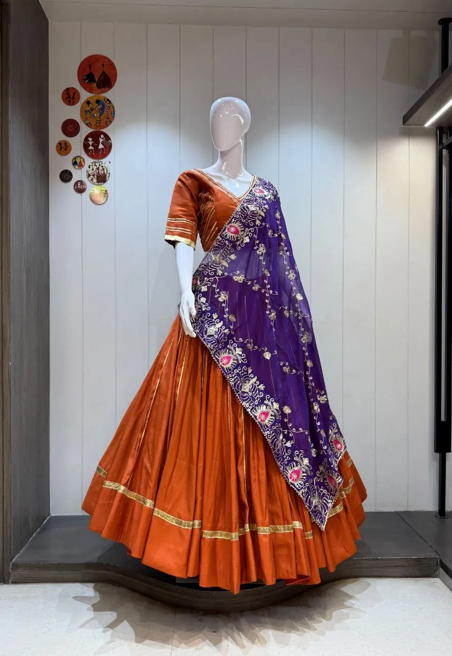 Juhi Roman Silk Navratri Lehenga Choli Wholesale Supplier