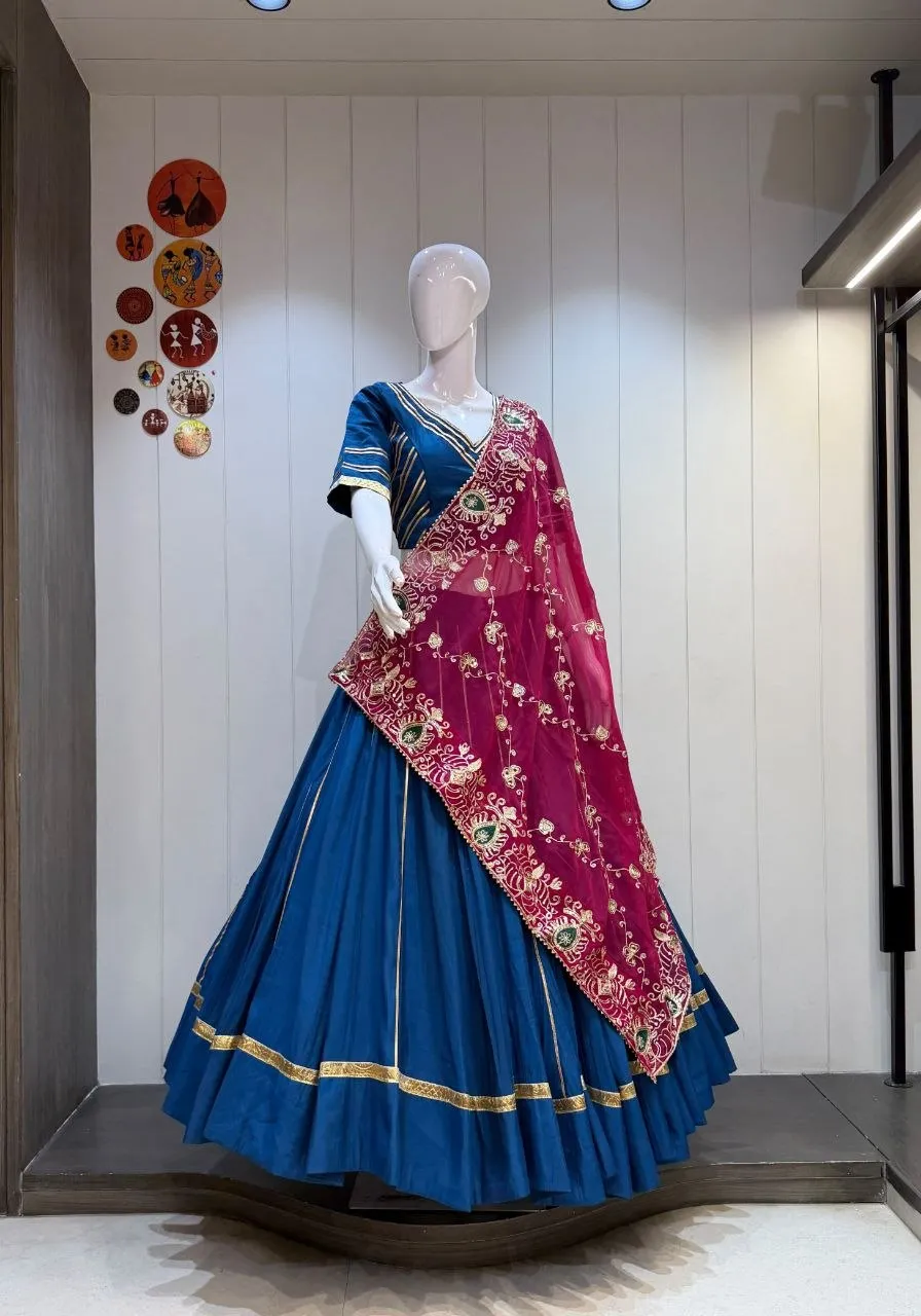 Juhi Roman Silk Navratri Lehenga Choli Wholesale Supplier